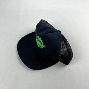 Vintage Beer Liquor Hat Cap Snapback Trucker Black Alcohol 5 Panel Made USA 80s